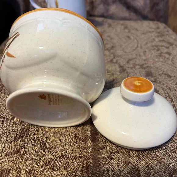 Sangostone Autumn Wheat Pattern Sugar/Creamer set. - Picture 5 of 10